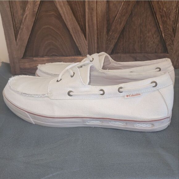 Columbia Vulc N Vent Boater Topsider Lace Shoes Seaside White Men's Size 14 - Picture 8 of 13